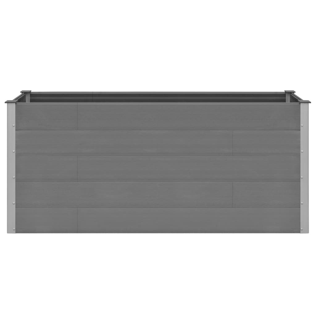 Garden Raised Bed Grey 200x50x91 cm WPC